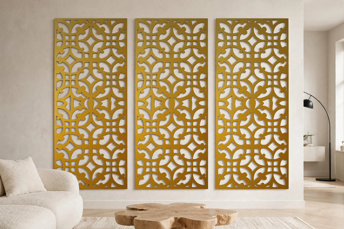 Safira – Painel Decorativo Vazado em Aço Premium