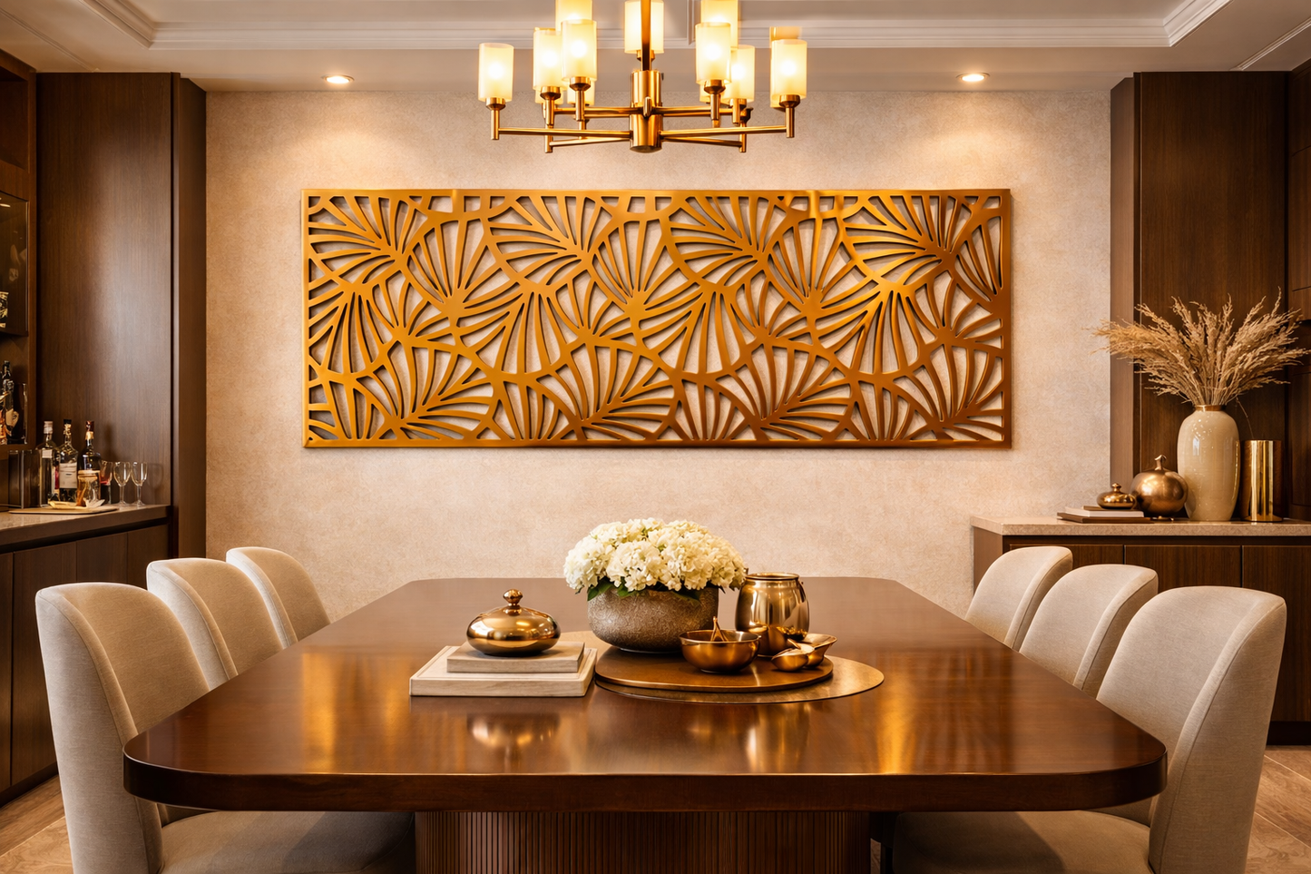 Aurora – Painel Decorativo Vazado em Aço Premium
