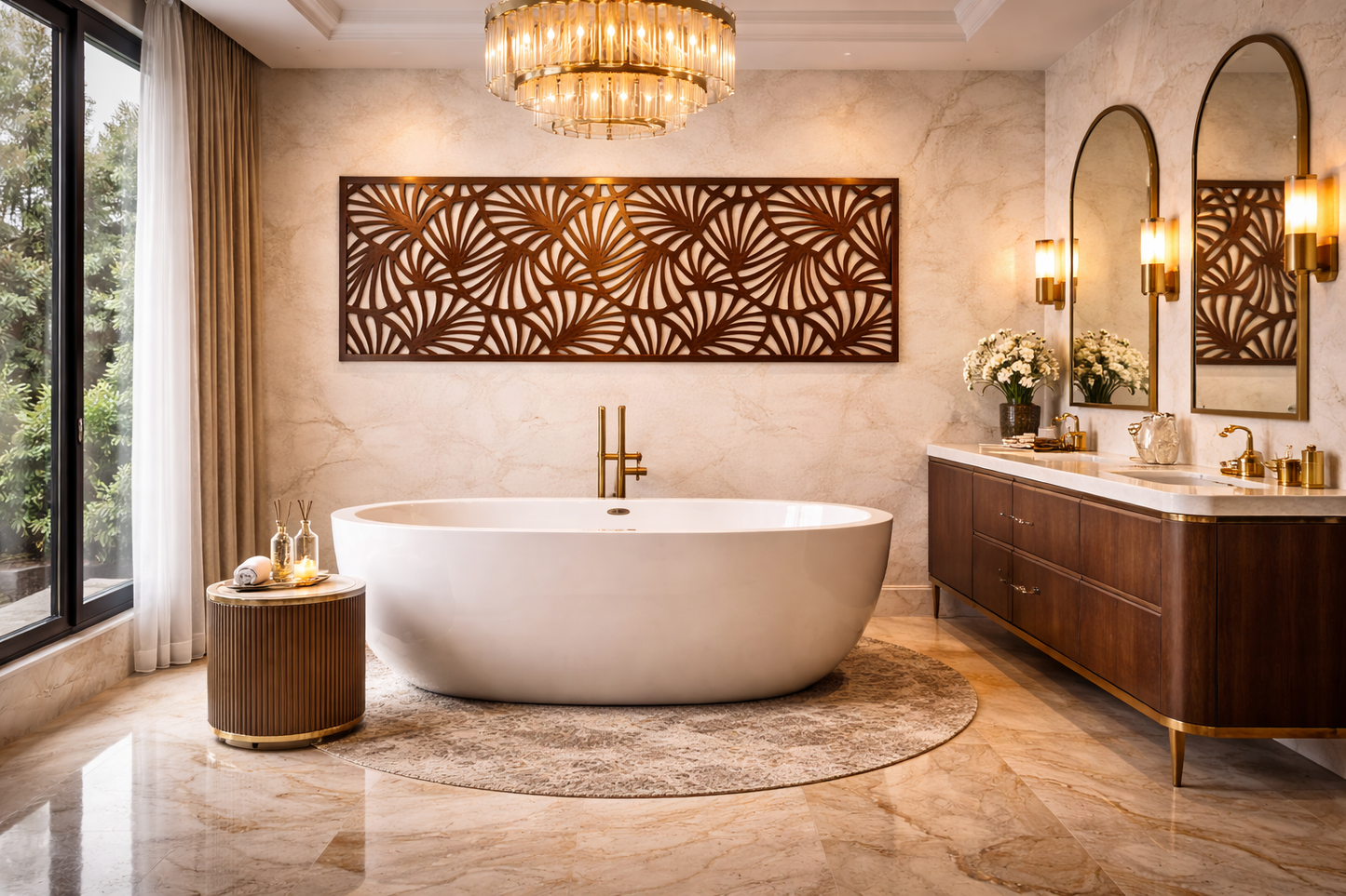 Aurora – Painel Decorativo Vazado em Aço Premium
