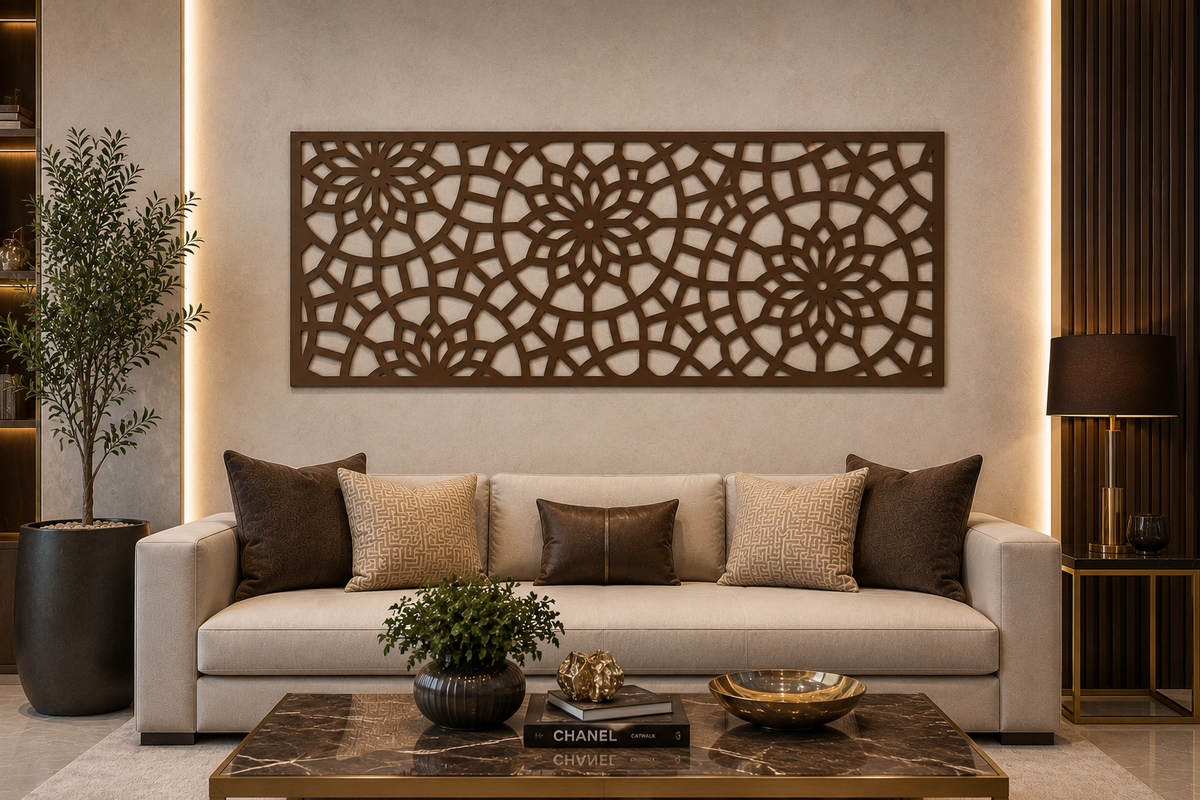 Solaris – Painel Decorativo Vazado em Aço Premium