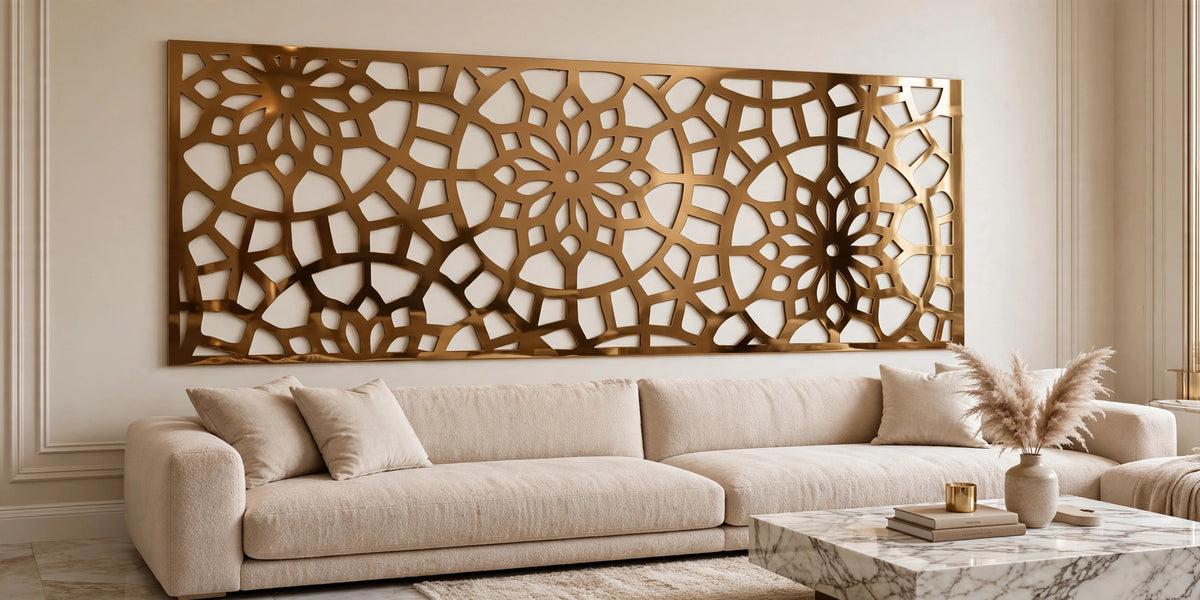 Solaris – Painel Decorativo Vazado em Aço Premium