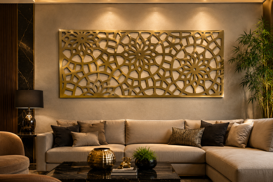 Solaris – Painel Decorativo Vazado em Aço Premium