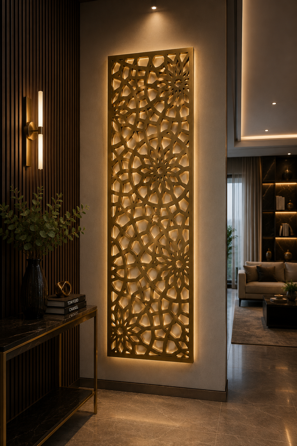 Solaris – Painel Decorativo Vazado em Aço Premium