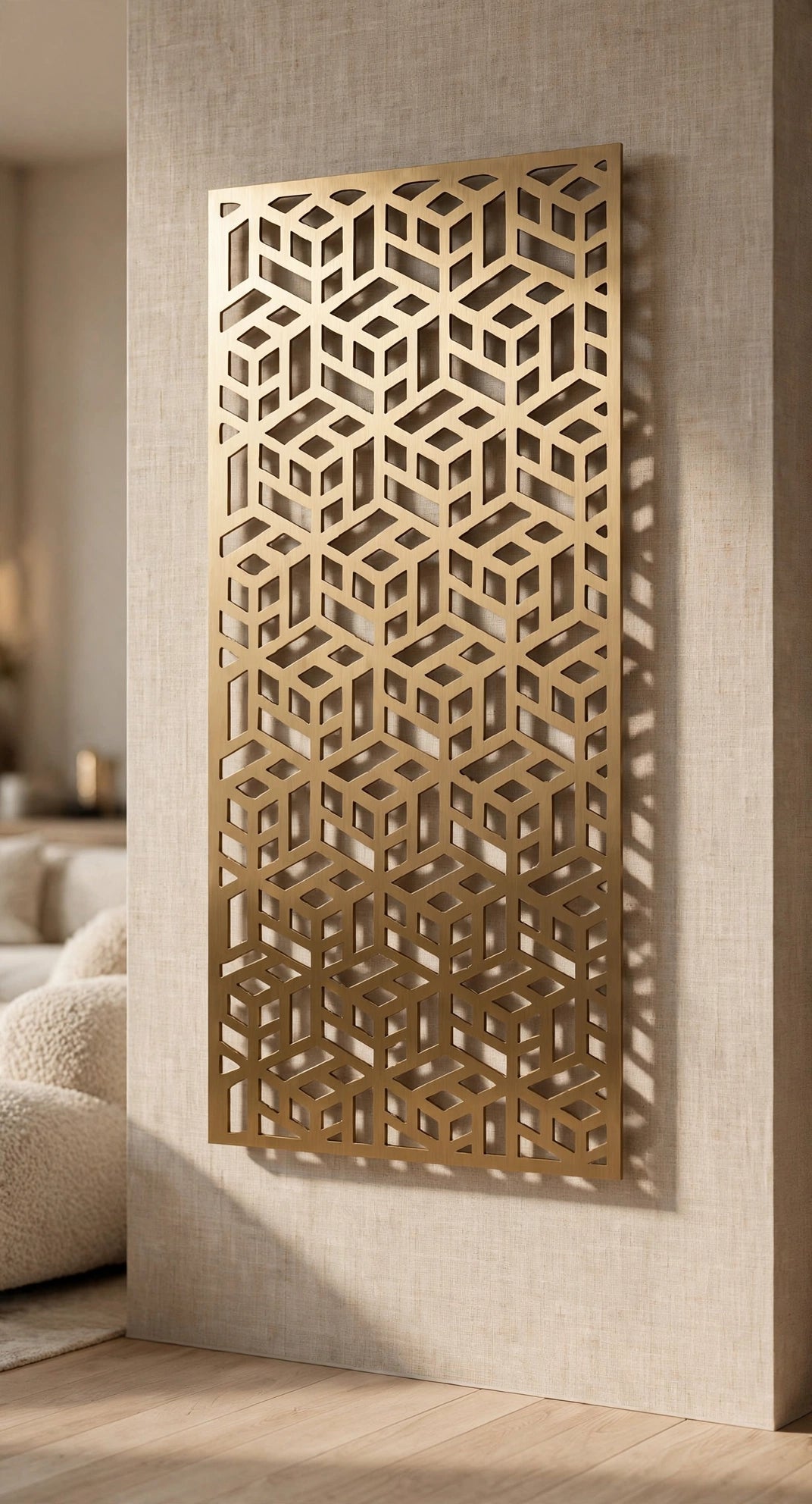 Cubo Vision – Painel Decorativo Vazado em Aço Premium