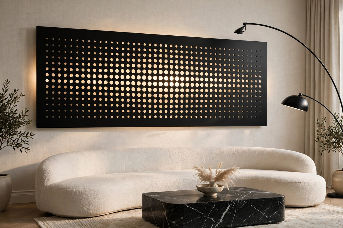 Nébula – Painel Decorativo Vazado em Aço Premium