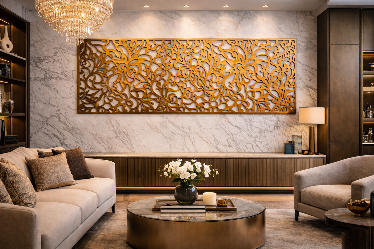 Éden – Painel Decorativo Vazado em Aço Premium