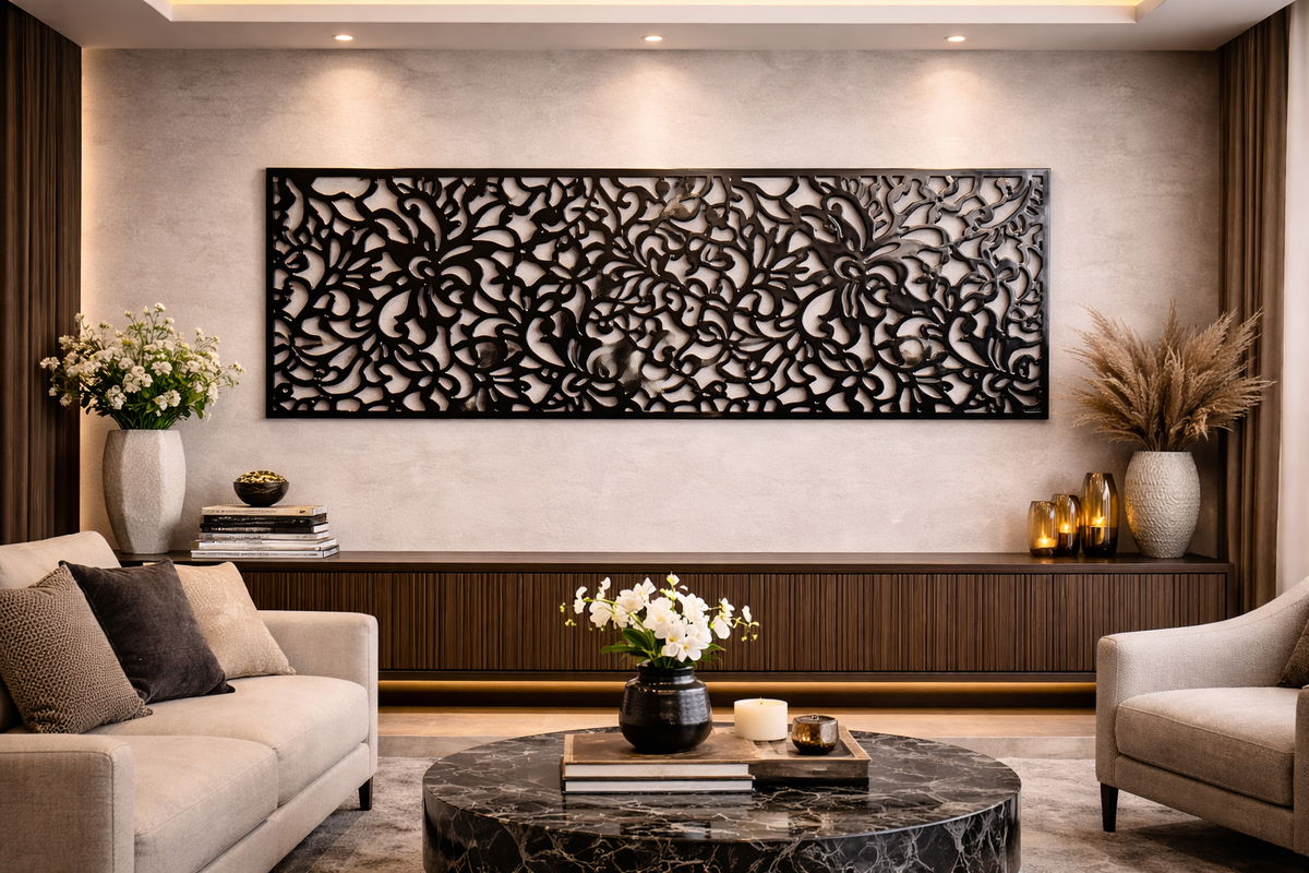 Éden – Painel Decorativo Vazado em Aço Premium