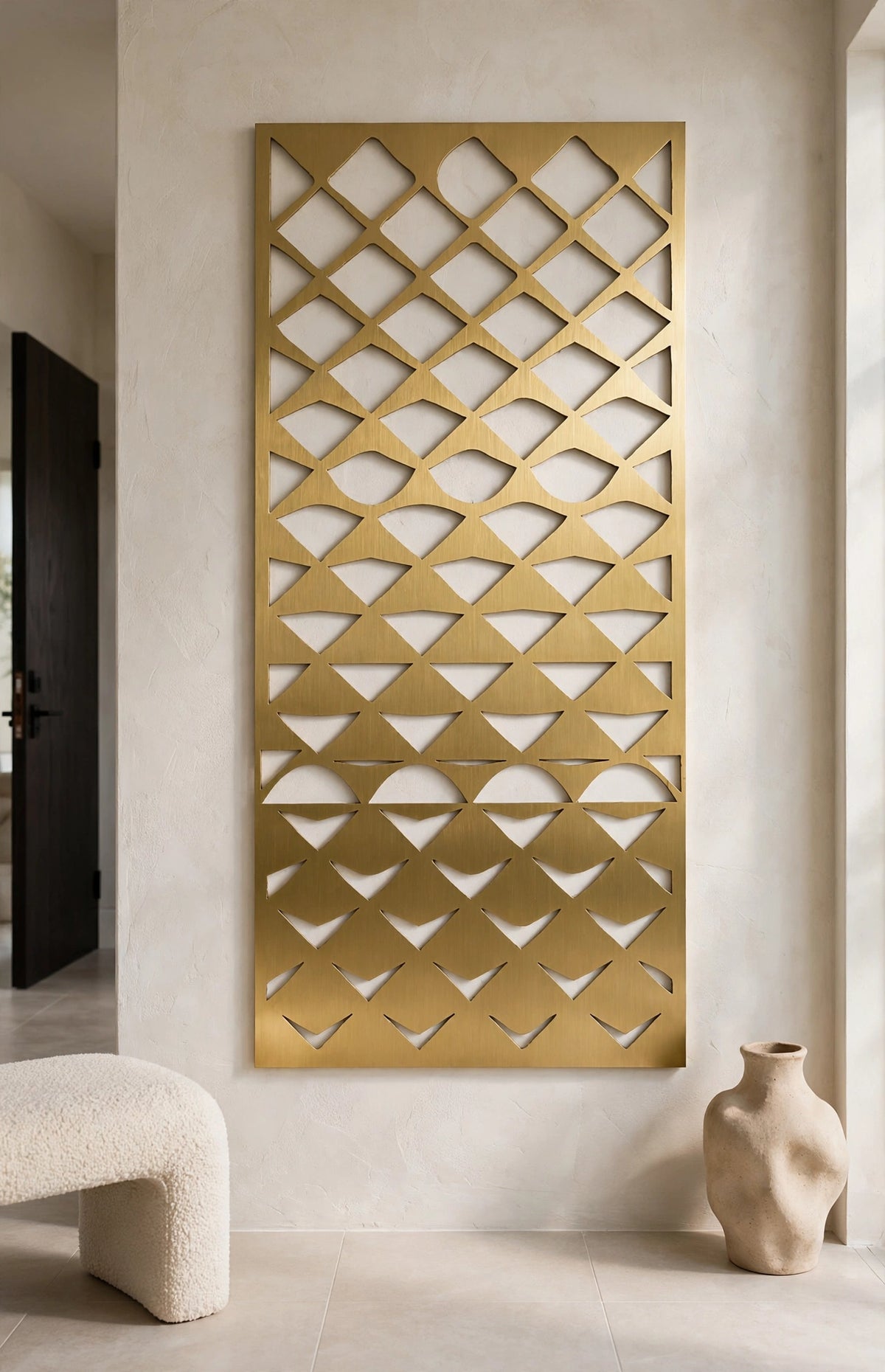 Angular – Painel Decorativo Vazado em Aço Premium