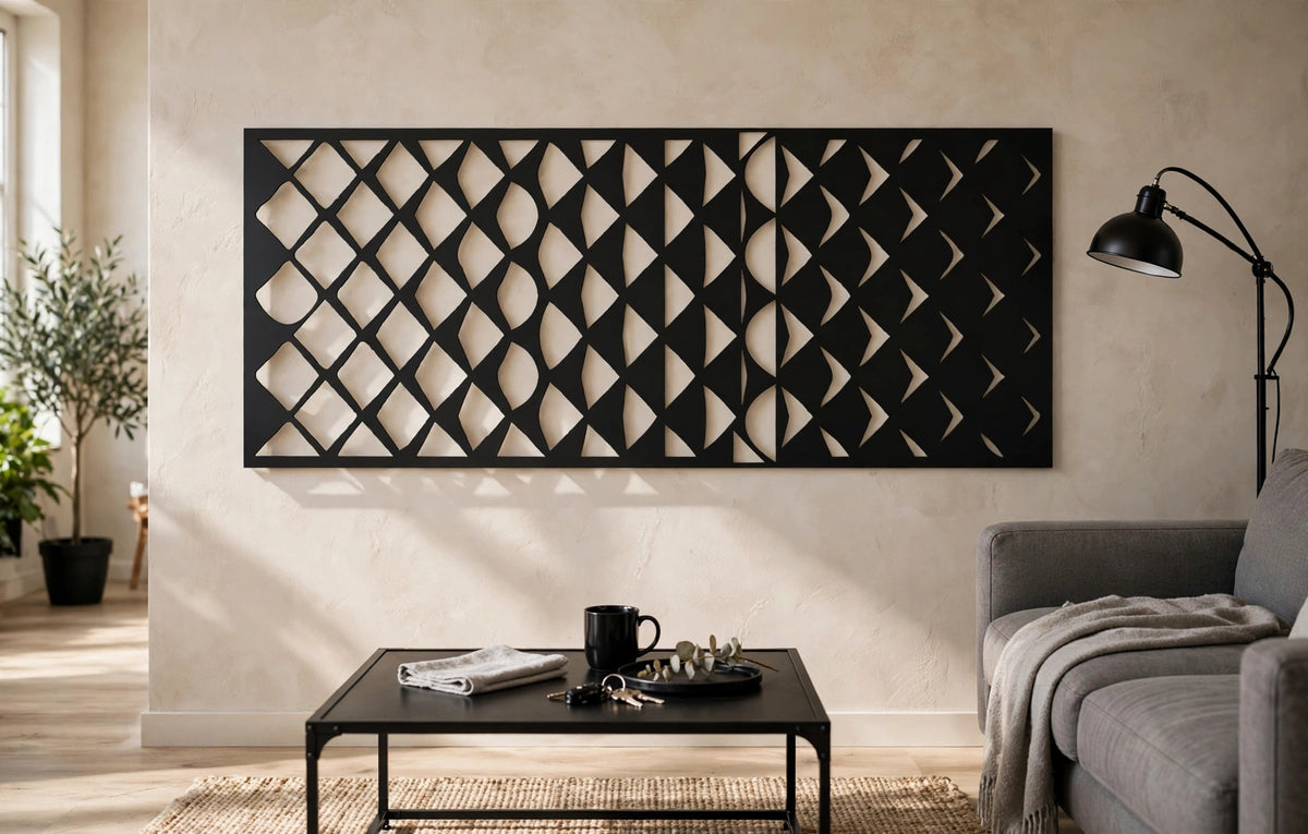 Angular – Painel Decorativo Vazado em Aço Premium