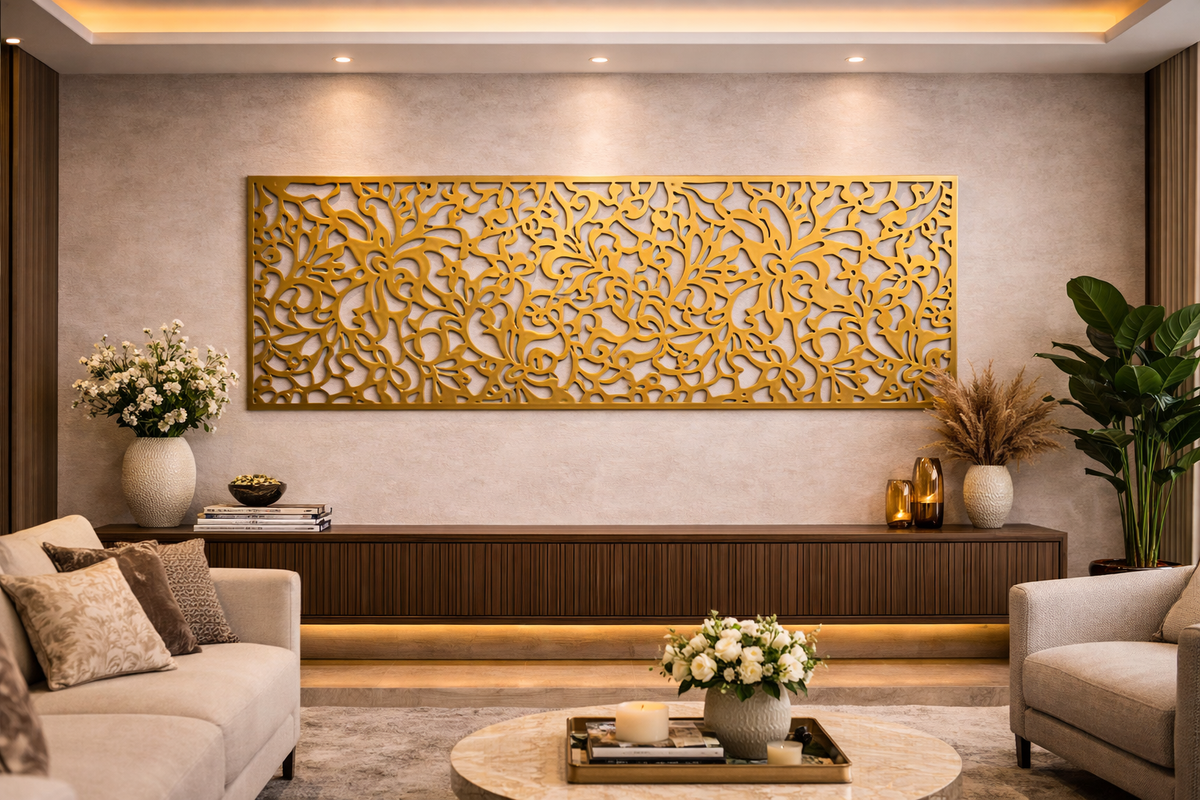 Éden – Painel Decorativo Vazado em Aço Premium