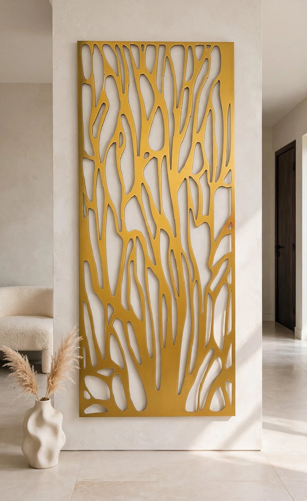 Entrelace – Painel Decorativo Vazado em Aço Premium