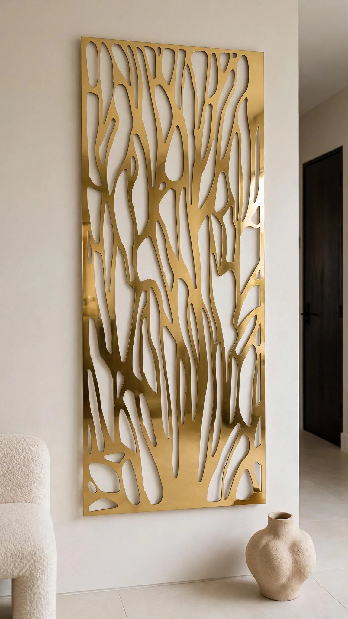 Entrelace – Painel Decorativo Vazado em Aço Premium