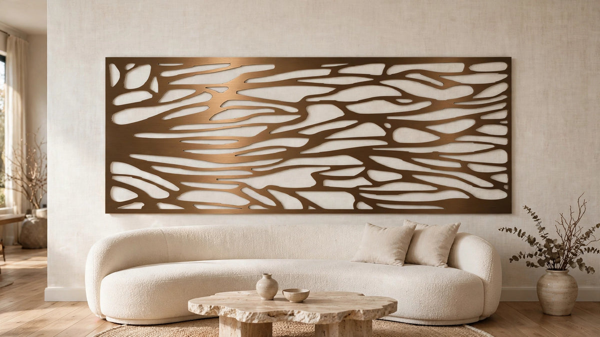 Entrelace – Painel Decorativo Vazado em Aço Premium