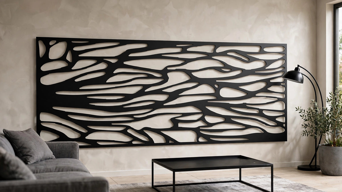 Entrelace – Painel Decorativo Vazado em Aço Premium