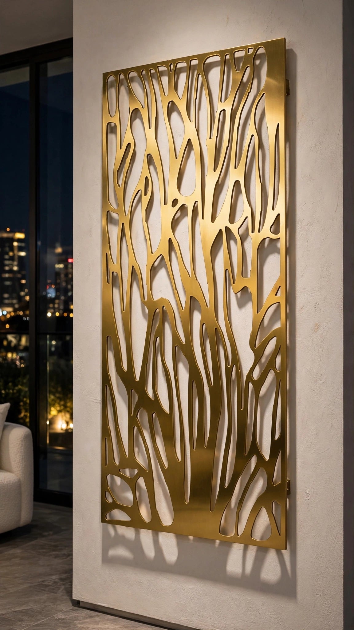 Entrelace – Painel Decorativo Vazado em Aço Premium