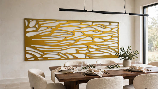 Entrelace – Painel Decorativo Vazado em Aço Premium