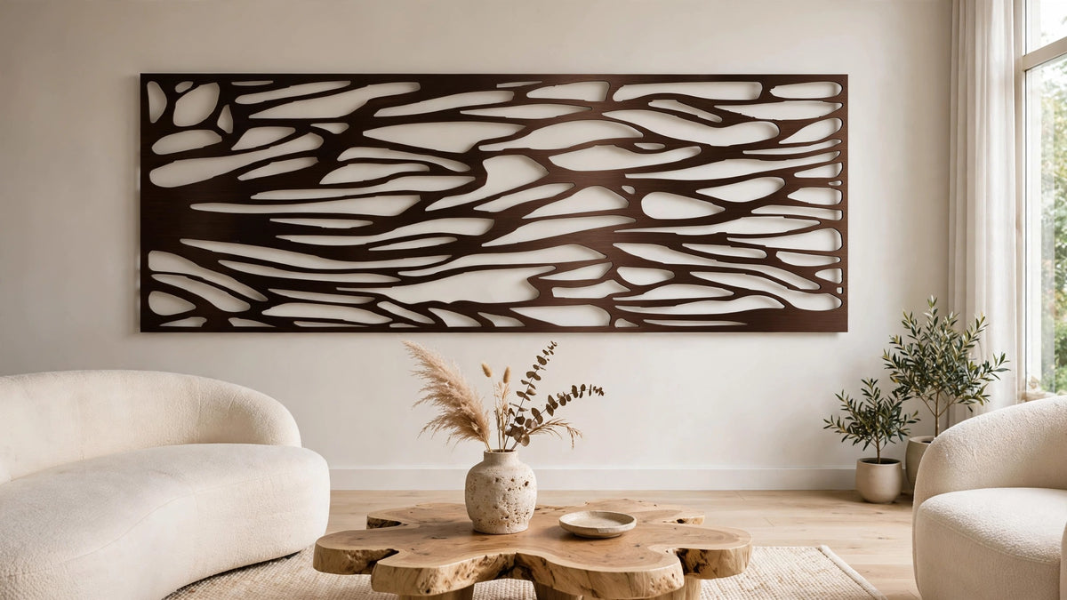 Entrelace – Painel Decorativo Vazado em Aço Premium