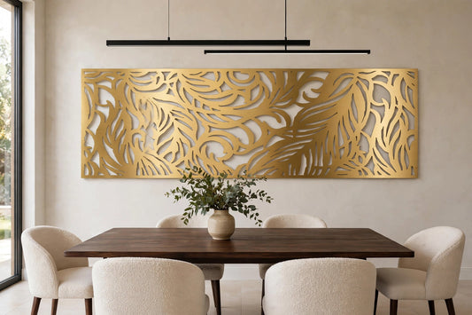 Plumarís – Painel Decorativo Vazado em Aço Premium