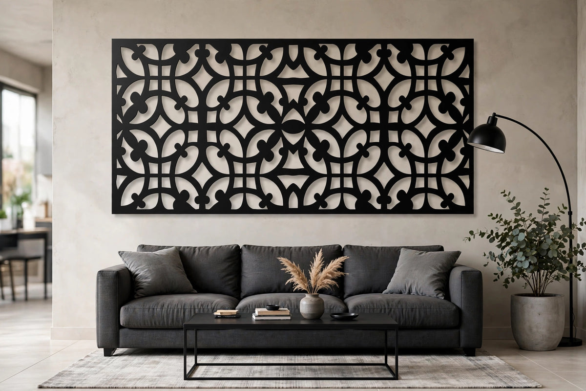 Safira – Painel Decorativo Vazado em Aço Premium