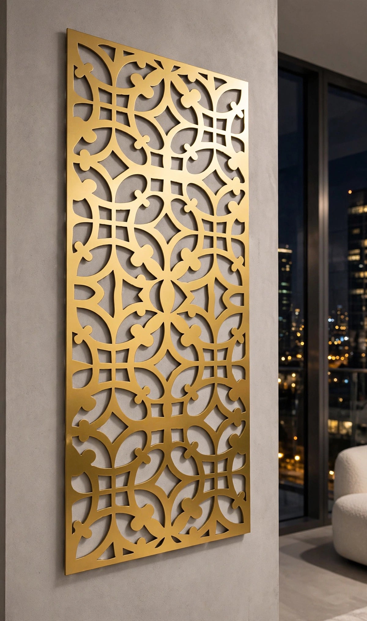 Safira – Painel Decorativo Vazado em Aço Premium