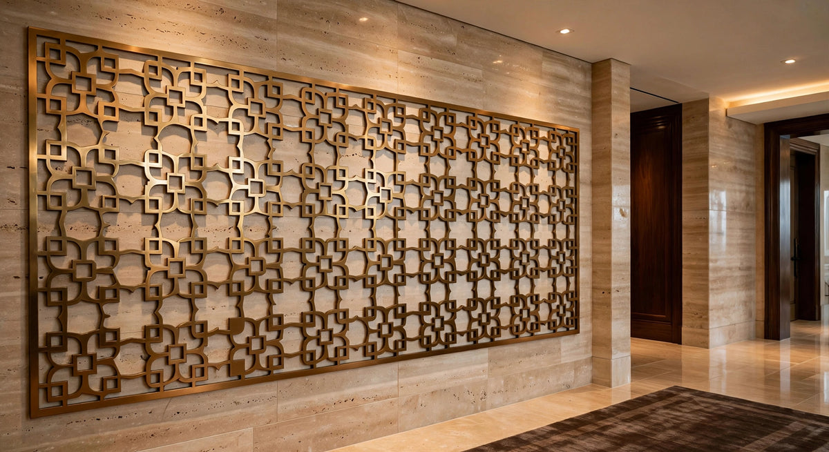 Quadria – Painel Decorativo Vazado em Aço Premium