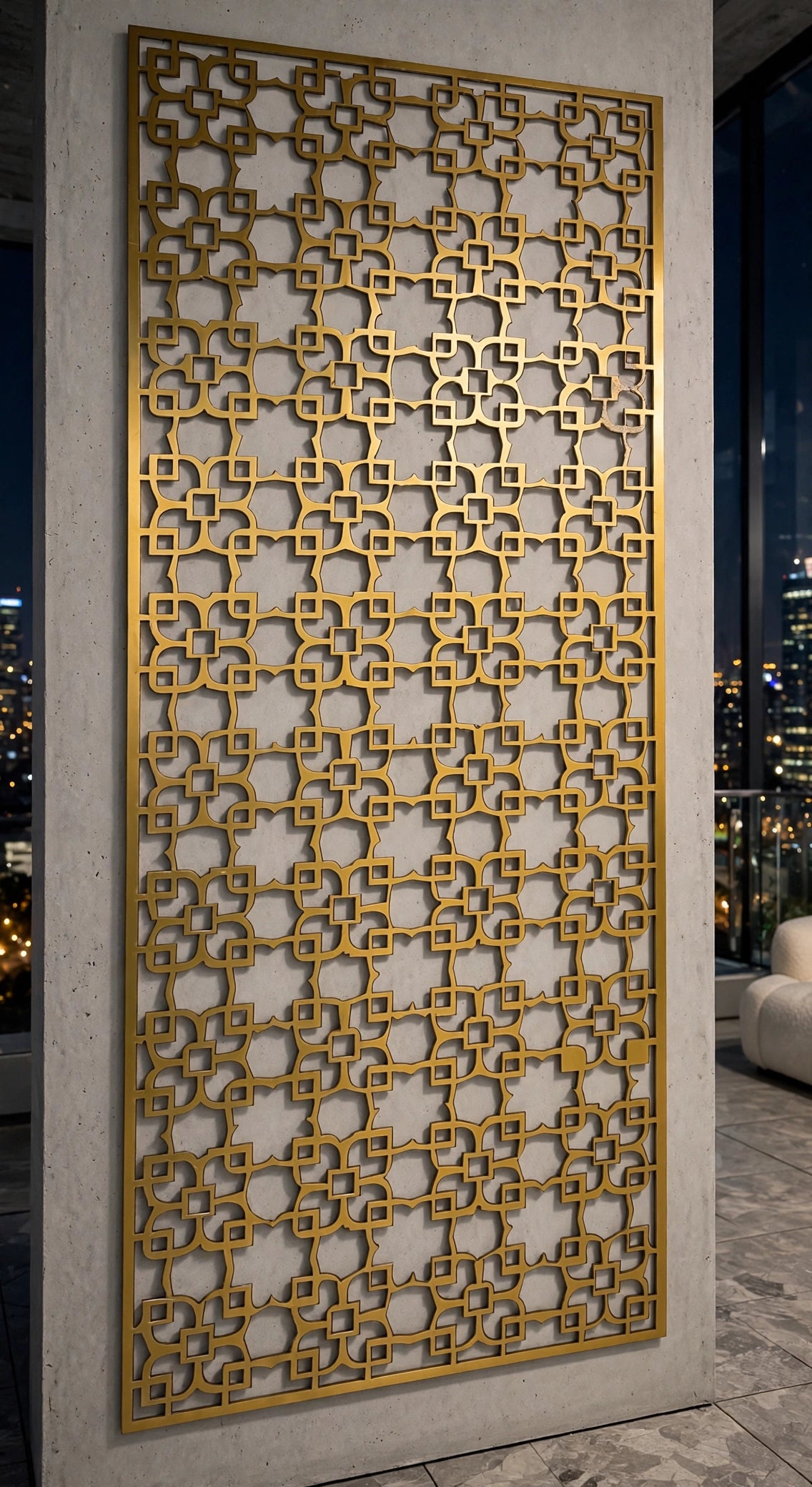 Quadria – Painel Decorativo Vazado em Aço Premium