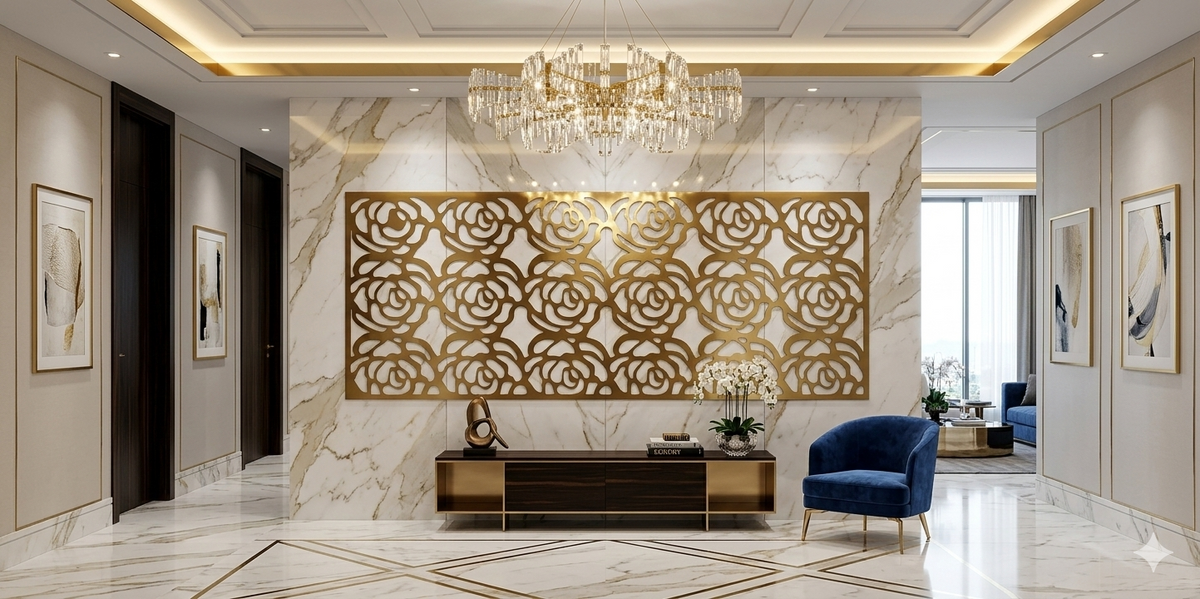 Rosarium – Painel Decorativo Vazado em Aço Premium