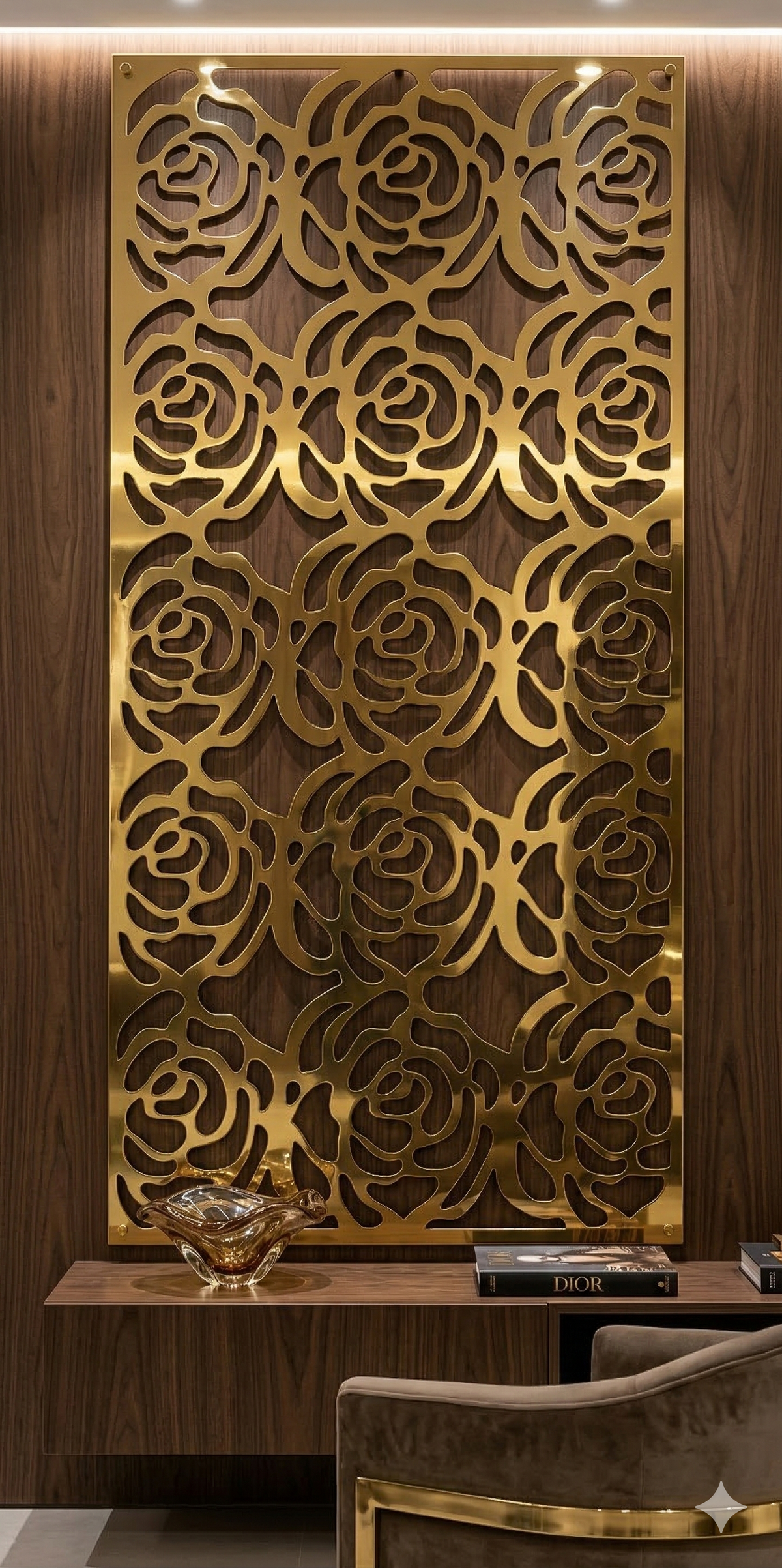 Rosarium – Painel Decorativo Vazado em Aço Premium